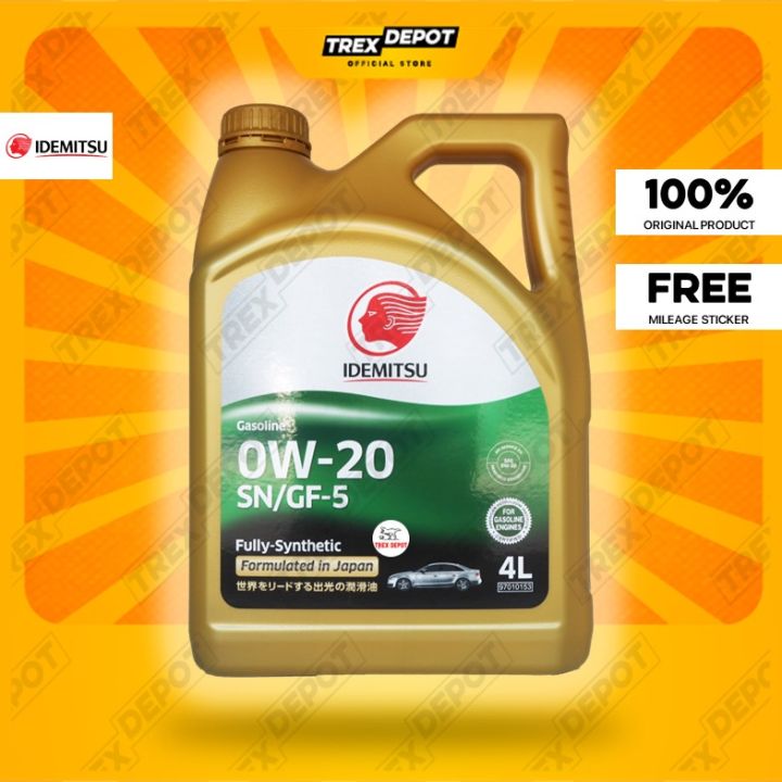Idemitsu 0W20 Fully Synthetic Engine Oil (4L) | Lazada