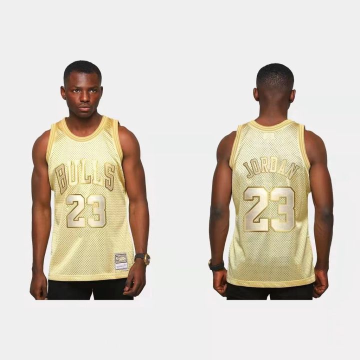 Gold chicago shop bulls jersey