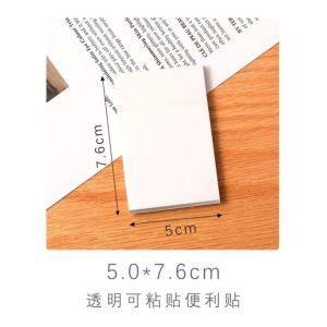 Transparent Sticky Note Memo Pad Daily To Do List Paperlaria School Stationery