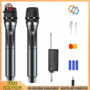 Winnereco Wireless Microphones for Singing and Public Speaking Cordless Dynamic Microphones with Adjustable Volume and High Fidelity