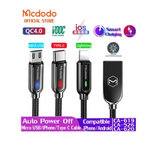 MCDODO Cable Auto Disconnect 65w Fast Charging USB Cable iPhone /Type-C /Micro Compatible for I phone/IP/IPhon/xiaomi huawei oppo