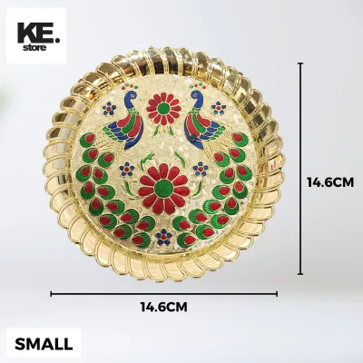 Decorative Double Peacock Plate/Festival Decoration/Home Decoration/Deepavali/Pooja/Wedding/Gift/Decoration/KE192