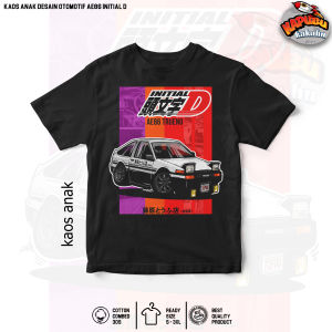 [ Kaos Anak ] TShirt Otomotif Desain Cartoon ae86 initial D