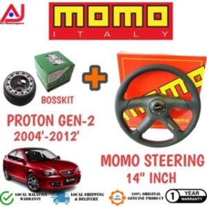 PROTON GEN-2 (2004-2012) 14 MOMO STEERING PVC HIGH QUALITY + BOSSKIT SET