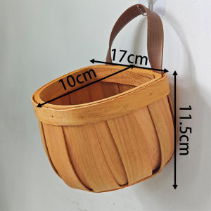 Wall Mounted Hand Woven Basket Onion Ginger Garlic Storage Basket Flower Decorative Hanging Basket