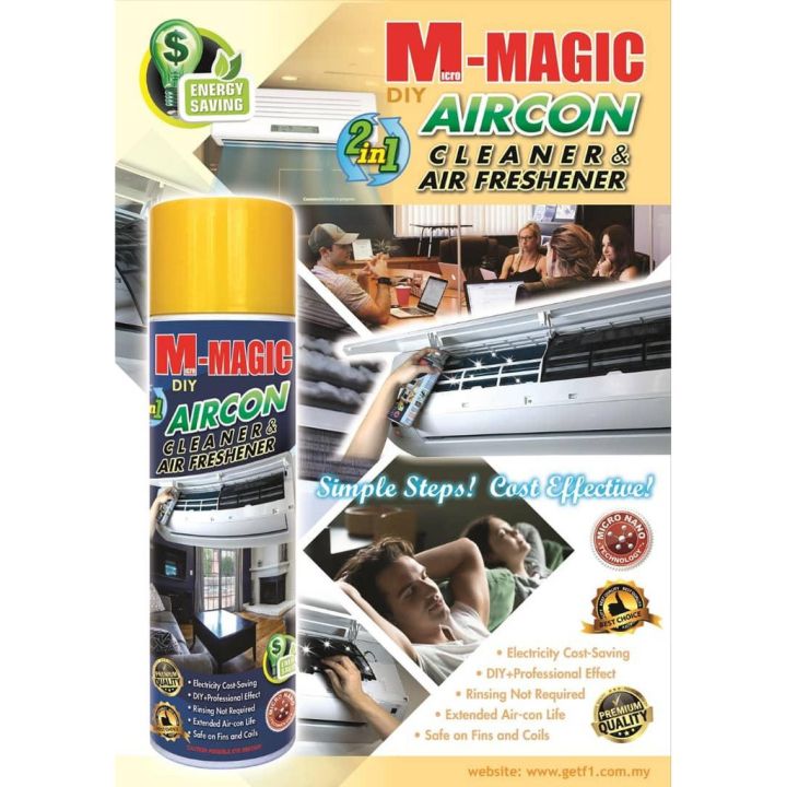 (Ready stock)M-MAGIC DIY Air Conditioner Air-Cond Coil Cleaner & Air ...
