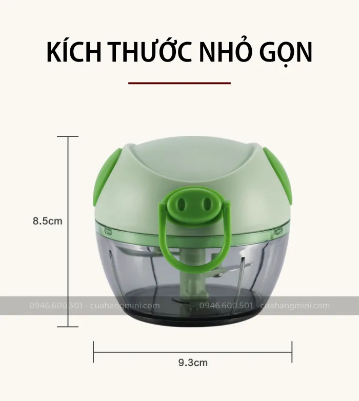 Dụng Cụ Xay Tỏi Ớt Kéo Tay Hình Con Heo