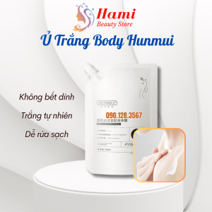 Kem ủ trắng body HUNMUI 300ml nội địa Trung chính hãng | Mặt nạ ủ trắng body | Kem tắm trắng body cho spa và cá nhân