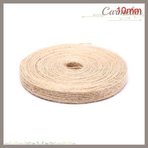 [Carmelun] ริบบิ้นผ้าป่านหยาบยาว10เมตรงานหัตถกรรมเชือกปอกระเจาธรรมชาติงานปาร์ตี้งานแต่งงานแบบ DIY