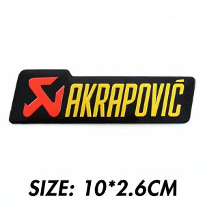 Musion Akrapovic Sticker Decals Exhaust Pipe Sticker Heat Resistant 3D Aluminium Material Decal Waterproof Motorcycle Muffler Sticker