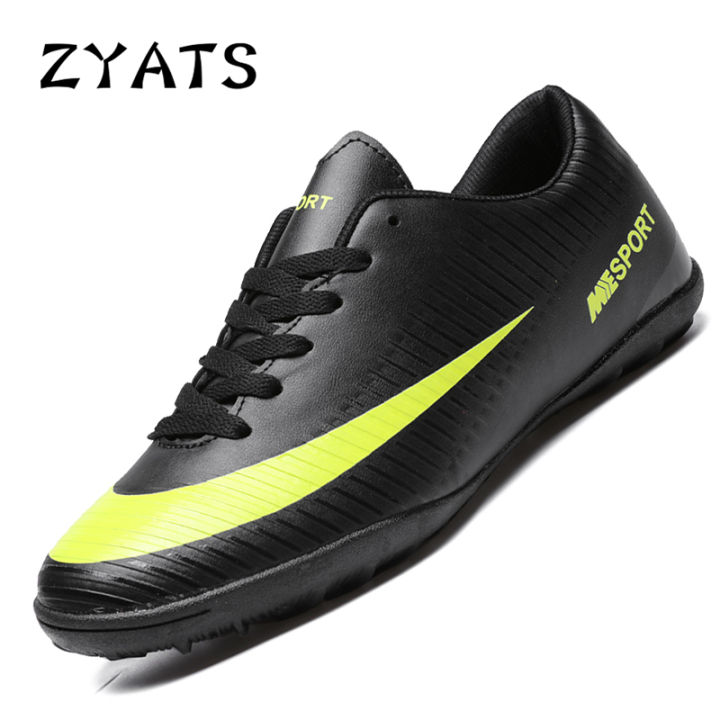 ZYATS Hot Professional Men Kids Turf Indoor Soccer Shoes Cleats
