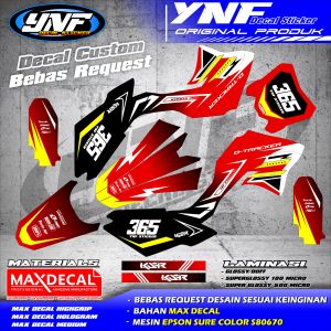 Decal/Stiker Dtracker/dtx/CRF /KLX BF-klx gordon-wr155 dll full body(Bisa ganti warna+nama+no)