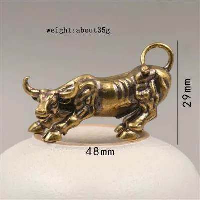 7wvr Brass Bull Wall Street Cattle Sculpture Copper Cow Statue Mascot Exquisite Crafts Ornament Office Decoration Business Gift P7Q2M