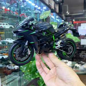 Mô hình xe Kawasaki Ninja H2 & H2R tỉ lệ 1:9 HUA YI có đèn âm thanh