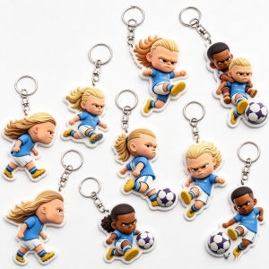 Custom Keychain 2026 World Cup Abstract Cartoon Haobao Pendant Creative Football Merchandise Gifts Direct Supply