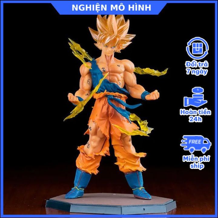Mô hình nhân vật Son Goku Super Saiyan có hiệu ứng cao 17cm Dragon Ball ...