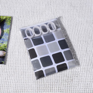 POTDYNB Polyester Shower Curtain Waterproof Bathroom Curtains Thicken Polyester Mosaic Mildew Curtains