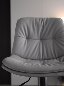Nordic luxury bar stool nappa leather seat 360° rotatable and liftable stool bar stool high chair