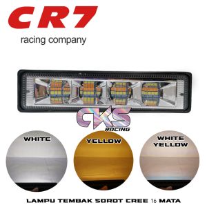 Lampu Tembak Mobil Motor Cree 24 Mata LED Bahan Aluminium 12 Volt