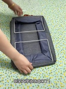 Quivlox Clothes Storage Bins Foldable Organizer Fabric Basket Box Wardrobe Drawer Container Kotak Kain