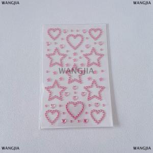 [COD] WANGJIA สติกเกอร์คริสตัลรูปดาว3D สำหรับเด็กสติกเกอร์ตกแต่งแบบทำมือมีกาวในตัวสำหรับงานฝีมือสติกเกอร์พลอยเทียมเป็นประกายของขวัญสำหรับเด็กผู้หญิง
