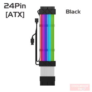 LUMINOUS Extension Cable ARGB สายไฟพร้อมใยแก้วนำแสงARGB ต่อพ่วงสายPower Supply to Mainboard and VGA
