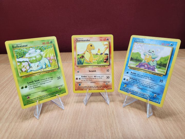 Pikachu, Charmander, Bulbasaur and Squirtle - Base Set Starters - Pokemon  Cards | Lazada PH