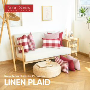 1PC Bestseller Series Red Cushion Cover Plaid Stripe Back Pillowcase Office Hotel Homestay Decor Christmas Decoration Nuan Series