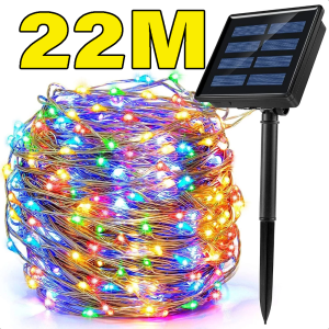 【BUY 1 TAKE 1】Christmas Light Solar Light LED Outdoor 7M 12M 22M 32M String Lights Fairy Christmas Party Garden Waterproof Lights Christmas Light Holiday Party Lights Decoration Artistic Ornaments Stars