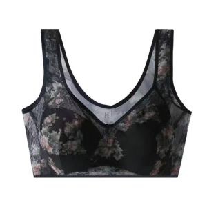 Veimia-Anti-Sagging Seamless Bra Lace Push-up Wire-free Breathable Underwear Plus Size L-6XL Tank Top Full Cup Gathering Bra