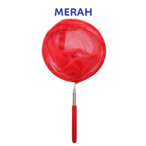 Miloku Jaring Serokan Seseran 85 cm Aluminium Lamit Tanggok Pancing Ikan Mini Lipat Bulat Aquarium Warna Gagang Telescopic Rounded Fishing Net Scoop