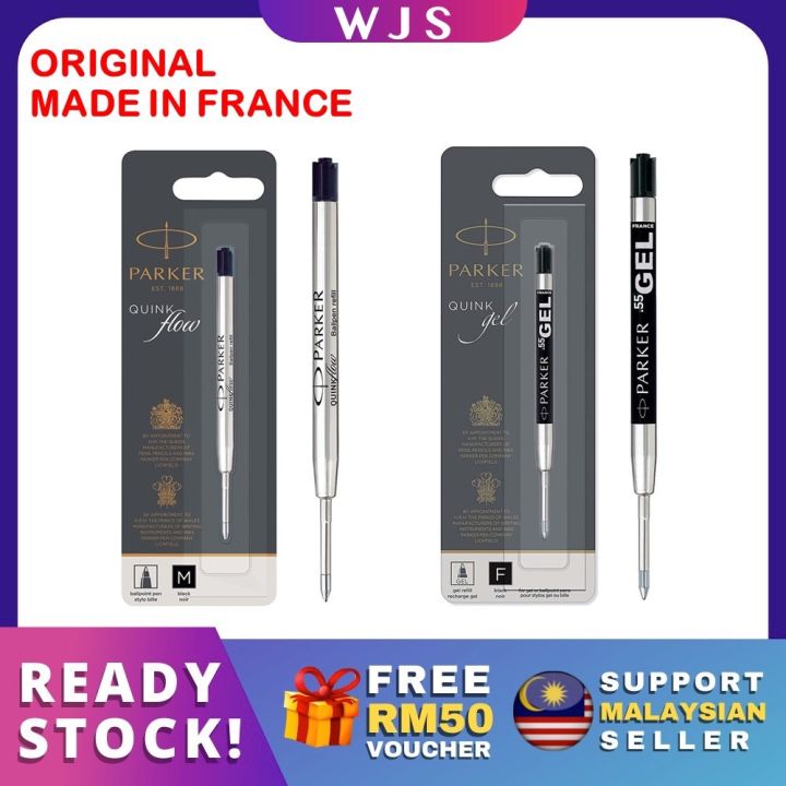 (GENUINE) WJS Parker Refill Quinkflow Ballpoint Black Parker Fountain