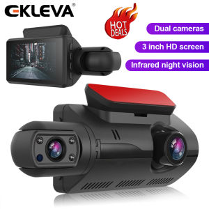 EKLEVA Car DVR Dash Cam Dual Lens FHD 3.0 Inch Dash Cam WIFI Auto Video Recorder Registrator Dvrs With infrared Red Night Vision G-sensor