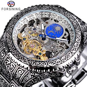 New Forsining Mechanical Watch Mens Tourbillon Automatic Watch Luxury Hollow Waterproof New Mens Fashion Watch