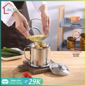 Ca Lọc Dầu Ăn Bằng Inox Cao Cấp 12L- Ca Lọc Dầu Ăn Có Lưới Lọc Cặn Bằng Inox Không Gỉ Cấp Cấp