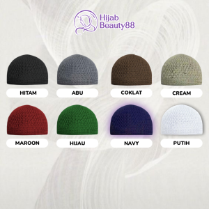 (65Rb Isi 50 Pcs) Peci / Kopiah / Kopyah Rajut
