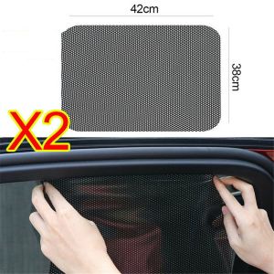 JAYQQ 2PCS Summer Side Window Sunscreen Windshield Net UV Protection Mesh Film Sun Shade Sticker