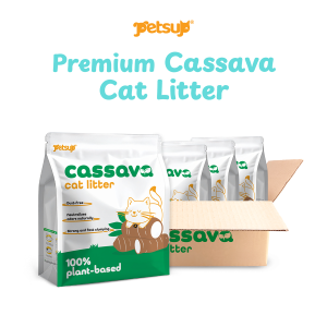 Petsup Cassava Cat Litter 10kg Premium Strong Clumping Dust Free 100% Plant Based Odor Control and Easy Scooping for a Cleaner and Fresher Cat Litter Box Routine
