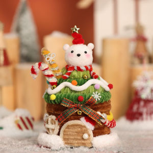 【Blazed】กล่องเค้ก DIY คริสต์มาส เปิดและปิดแบบหมุนได้ แท่งบิด ของขวัญคริสต์มาส มีโซ่มุกอยู่ข้างใน ของเล่นเด็ก