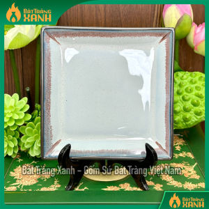 Khay Gốm Sứ Bát Tràng Men Hỏa Biến Lam Ngọc | Khay Tròn Vuông Chữ Nhật Tam Giác | Đĩa Khay Trang Trí Bàn Ăn
