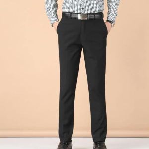 Mens Professional Slim Fit Trousers Spring and Autumn Casual Mens Youth Office Formal Work Black Business Suit