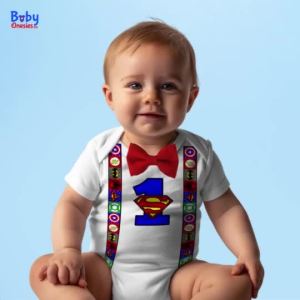 Baby Onesies PH Superhero 1st Birthday Baby Boy Clothes 0-12 months Newborn Cotton Photoshoot Outfit