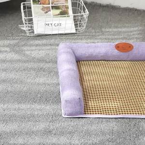 LZD  Summer Summer Mat Cathouse Doghouse Rattan Woven Large Medium and Small Cats and Dogs Four Seasons Universal Cool Cooling  Cooling  Bed