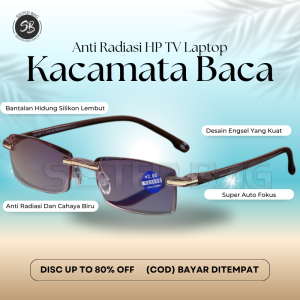 Kacamata Baca Plus Rabun Dekat Anti Radiasi HP Laptop Blue Ray Presbiopia Cahaya Biru Pria Wanita