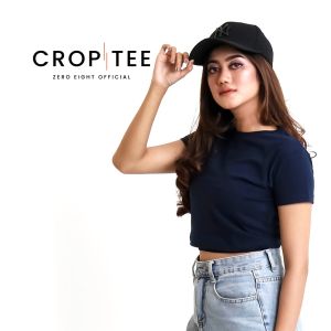 CROP TOP WARNA PUTIH POLOS KEKINIAN BAHAN COTTON COMBED 20S