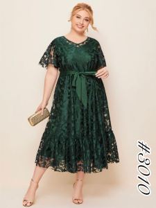 QUEENFASHION #3010 KOREAN FASHION DRESS PLUS SIZE FOR WOMEN FIT TO XL