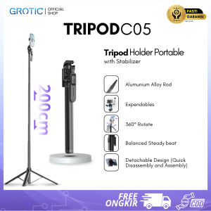 GROTIC Tripod HP Kamera Remote Bluetooth 2 Meter with Hand-Stabilizer Smartphone Gimbal