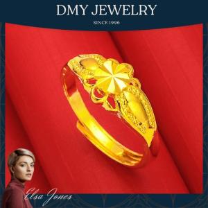 DMY Jewelry Gold 916 Original Malaysia/Rings for Women/Lucky Fu Ring/Cincin Perempuan/Kpop Merch