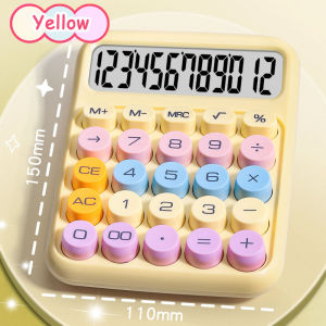 12 Digits Candy Color Solar Computer Mechanical Keyboard Large Display Desktop Scientific Calculator
