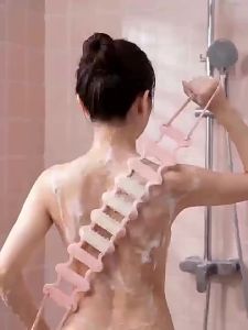 FFBH 2-in-1 Rubbing Back Strip massage roller Double-sided Back Scrubber Massager Reusable Extended Bath Brush for Sludge Removal 6K4N7